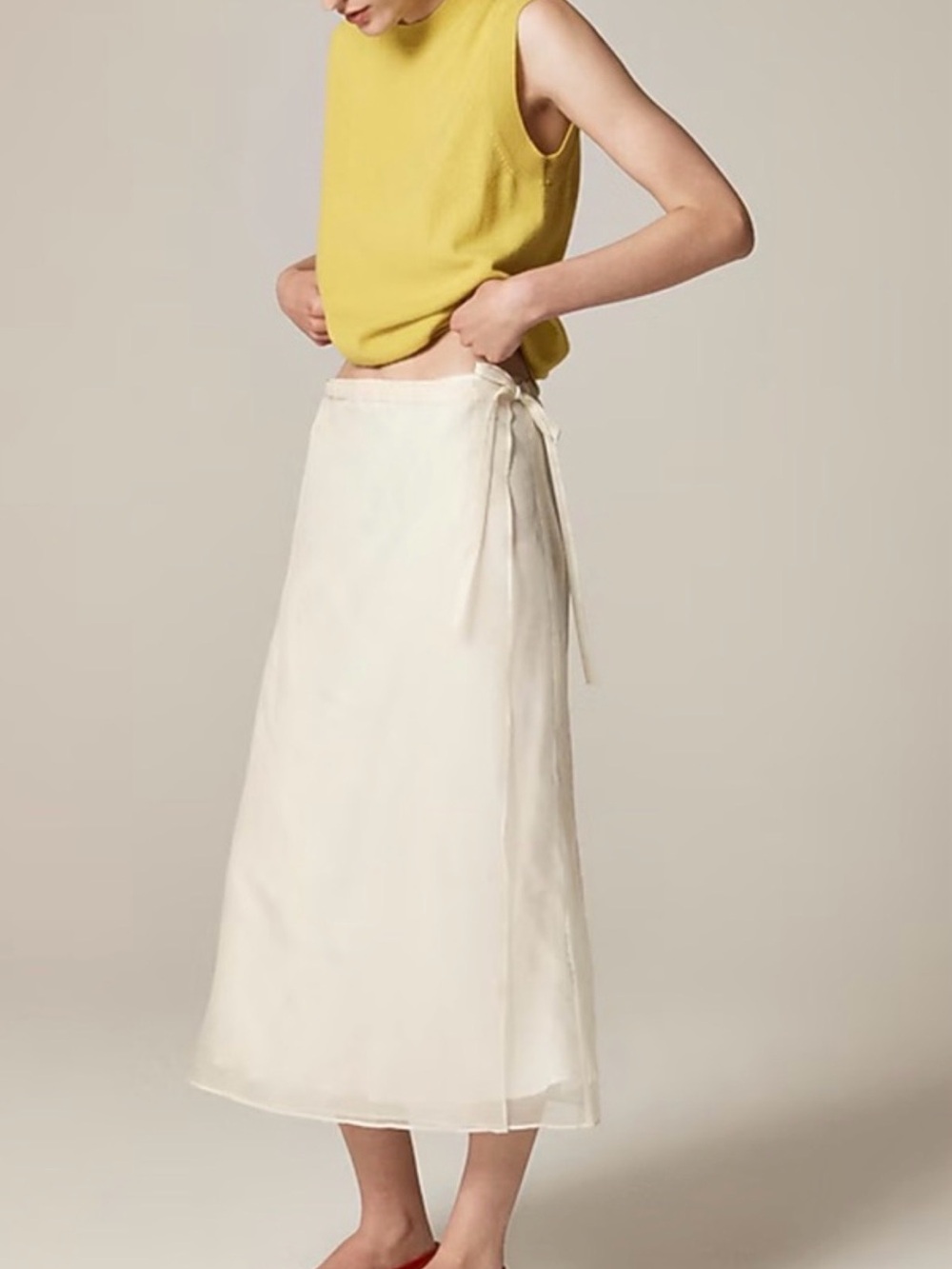 J.Crew Collection wrap skirt in silk organza XS